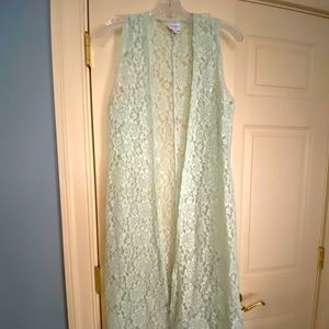 LaLuRoe Joy long vest sz small